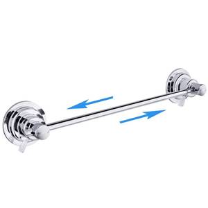 lot 9006 image: Sneatup Suction Cup Extendable 17-29 Stainless Steel Towel Bar (Chrome Plating)