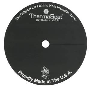lot 10000 image: Northeast Products ThermaSeat Ice Fishing Hole InsulatorCover, Black, Single, (501)