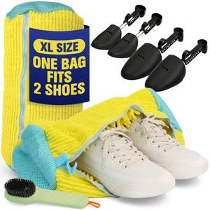 lot 10014 image: 2 Pcs Shoe Washing Machine Bag �� 360° Deep Clean, Reusable Laundry Bag for Washer and Dryer��Sneaker Cleaner Bag (Yellow)