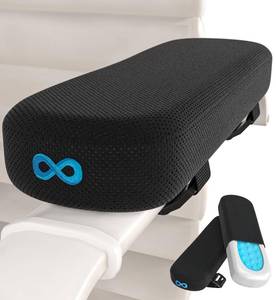 lot 10023 image: Everlasting Comfort Office Chair & Wheelchair Arm Pads - Cooling Memory Foam Arm Rest Cover for Desk, Gaming Chair, Wheelchair Armrest Pads