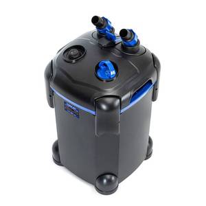 lot 11683 image: AMOSIJOY 225GPH Ultra-Quiet Canister Filter, 2-Stage External Aquarium Filter with Free Media for Large Fish Tanks and Aquariums