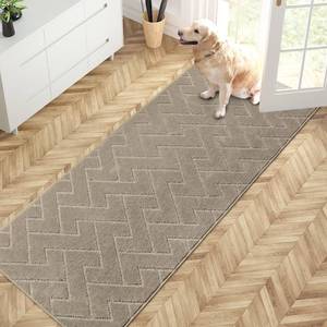 lot 11703 image: PURRUGS Dirt Trapping Door Mat 32 x 70, Non-Slip Machine Washable Entry Rug, Dog Doormat, Indoor Front Door Mat, Super Absorbent Entryway Rug for Muddy Shoes & Paws, Taupe