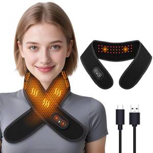 lot 12174 image: Yabuu Neck Heating Pad With Massage, USB Heating Pad With 3000mAh Battery Pain Relief, 3 Heat Setting and Massage Setting, Electric Thermal Hot Compress Neck Brace, Heat Therapy for Soreness Stiffness