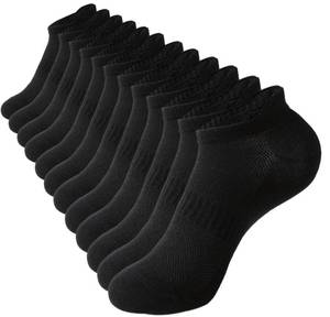 lot 12185 image: ACCFOD Womens Black Ankle Socks Athletic Running Low Cut Socks With Tab for Women 6-9