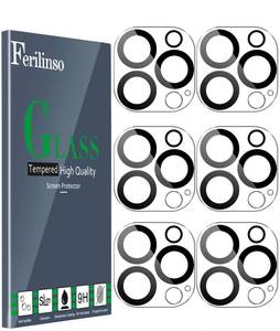 lot 12189 image: Ferilinso 6 Pack Camera Lens Protector for iPhone 14 Pro Max iPhone 15 Pro Max iPhone 14 Pro iPhone 15 Pro Accessories camera screen Cover 9H Glass Unbreakable Protection Case Friendly