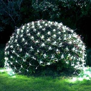 lot 12190 image: JMEXSUSS 200 LED Cool White Net Lights for Bushes, 9.8 ft x 6.6 ft Christmas Net Lights Outdoor Mesh Light Connectable with Remote Plug in for Christmas Tree Garden Bush Decor