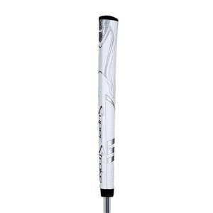 lot 12191 image: SuperStroke Zenergy 1.0PT Golf Putter Grip with No Taper Enhanced SPYNE Technology, New Multi-Zone Texturing and Tech-Port, WhiteSilver