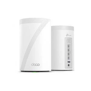 lot 13932 image: TP-Link Deco 7 Pro BE63 Tri-Band WiFi 7 BE10000 Whole Home Mesh System- 6-Stream 10 Gbps, 4x2.5G Ports Wired Backhaul, 4X Smart Internal Antennas, VPN, HomeShield, Free Expert Support (2-Pack)