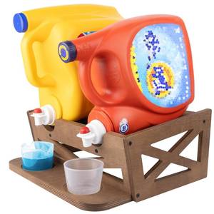 lot 13938 image: Laundry Detergent Holder,Can Hold 2 Bottles of Laundry Detergent,Holds up to 35 lbs.Wooden,Retro,Honourable (materialplywood)