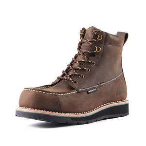lot 13939 image: Golden Retriever 6Composite Toe Work Boots for Men, Waterproof wedge, Crazy Horse Leather Heavy Duty Construction, OilSlip Resistant, Leather Welt Work Boots, EH Protection G6355-W-11