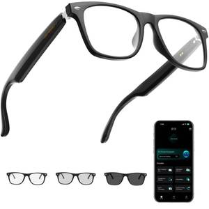 lot 14444 image: Giwbeiv AI Smart Glasses for Men and Women with Chat GPT, Bluetooth Translation Glasses with 164 Languages and Color-Change Lens, Music Playback, Hands-Free Calls, UV & Blue Light Protection