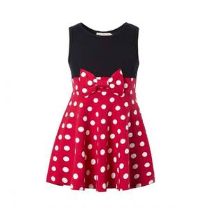 lot 14445 image: Girls Minnie Princess Dresses Mini for Girls Minnie Costume Baby Girl Dress Polka Dot Dress (Red, 5-6)