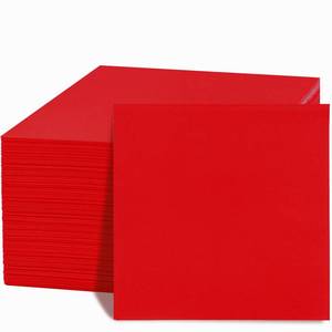 lot 14456 image: FLOWERCAT 100-Count 2-Ply Christmas Napkins & Red Cocktail Napkins - Napkins Disposable Premium Quality - 5 x 5 Red Paper Napkins for New Year Party & Christmas,Bar,Weddings,Birthday