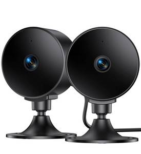 lot 14458 image: Elelink Indoor Security Camera 2K 3MP, Motion & Sound Detection, Real-Time Alerts, Two-Way Audio, Works with Alexa & Google Assistant, Home Security Camera with 256GB SD & Cloud Storage, Black, 2.4GHz