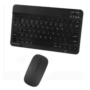lot 14477 image: Bluetooth Wireless Keyboard and Mouse Combo,Ultra-Slim Ergonomic Small Rechargeable Bluetooth Keyboard Mouse Set for Apple iPad iPhone Samsung Tablet Phone Android PC Computer Mac Smartphone (Black)