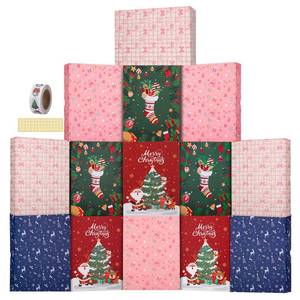 lot 19759 image: 14 Pcs Extra-Large Christmas Gift Boxes with Lids, 17(4Deep) Clothes Gift Boxes Bulk with 54 Sealing Stickers 1 Roll Decorative Stickers Shirt Box for Wrapping Robe Sweater Christmas Presents