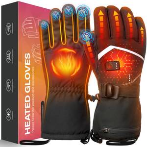 lot 19768 image: Heated Gloves for Men Women, Rechargeable Hand Warmer Gloves with Touchscreen, Waterproof Electric Heated Ski Glove for Winter Outdoor Work Hunting Camping Snowboarding Hiking Raynaud
