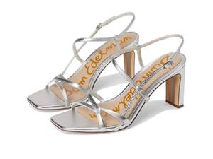 lot 19781 image: Sam Edelman Womens Emmie Heeled Sandal, Soft Silver, 9