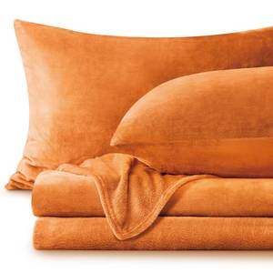 lot 19783 image: BEDELITE Flannel Sheets King Size Burnt Orange - Super Soft Fall Fleece Sheets Set Fluffy Extra Plush, 4 Piece(Include Fitted Sheet, Flat Sheet, 2 Pillowcases)