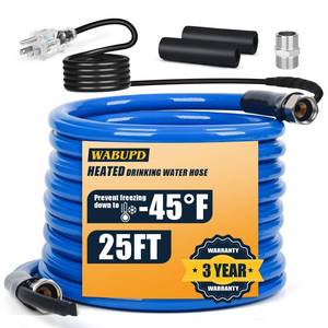 lot 20389 image: 25FT Heated Water Hose for RV,Heated Drinking Water Hose,Anti-freezing Temperature Down to -47°F, Great Rv Accessories for Campers, Livestock, Agriculture (25FT)