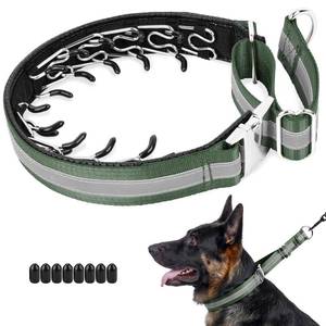 lot 20391 image: Mayerzon Martingale No Pull Collar for Large Medium Dogs, Patented Dog Walking Training Collar for Pulling, 1.5 Wide Alloy Buckle, Neoprene Padded, Adjustable, Reflective, Easy to Use(M, Green)