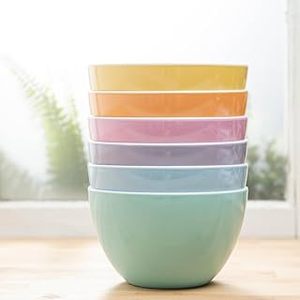 lot 6390 image: Pastel Melmac Bowl Set Of 24