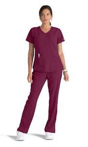 lot 10010 image: Skechers XL Barco Nurse Shirt Burgundy