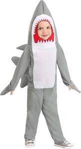 lot 111415 image: Toddler Shark Costume  Ocean Animal Jumpsuit Featuring Back Fins for Halloween Dress Up or Playtime Fun