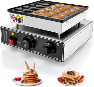 lot 111427 image: 25PCS Mini Pancakes Maker Machine, 110V 950W Electric Mini Pancake Maker Commercial Mini Dutch Pancake Maker, Non-stick Small Pancake Maker Mini hotcakes machine for Home Restaurant Business