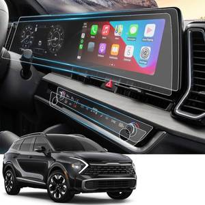 lot 211203 image: (4Pack) 2023 Kia Sportage X-PRO Prestige Screen Protector for 2023 2024 2025 Kia Sportage Hybrid Screen Protector (SXSX-PrestigeX-Pro) 12.3 Infotainment Climate Control Cover Accessories Nano Film