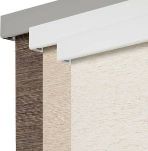lot 211207 image: Persilux Free-Stop Cordless 100% Blackout Roller Window Shades for Home, Natural Woven Fabric UV Protection Privacy Roller Shades for Windows Blinds for Sliding Glass Doors, Bedroom, Cream 34W x 64H