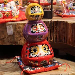 lot 211210 image: Daruma Doll - Good Luck & Well Wishes, Feng Shui Gifts, Feng Shui Decor, Japanese Dharma Doll, Japan Daruma (Yellow)