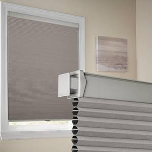 lot 211212 image: Homedemo No Drill No Tools Blackout Cellular Shades Cordless, Honeycomb Blinds for Window, Easy Install No Screws Thermal Insulated Noise Reduction Cellular Blinds for Home (Grey, 23 W x 64 H)