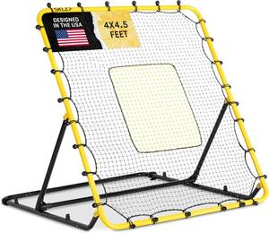 lot 211220 image: Retails for $138 SKLZ Fielding Trainer - Baseball, Softball & Volleyball Rebounder Net. Enhanced Solo Fielding Practice for Skill Development. High-Performance Multi-Sport, Portable, 3 Ball Return Angles, 4x4.5 Feet