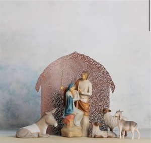 lot 211223 image: Retails for $178 The Holy Family Complete Small-scale 6-piece Nativity Set