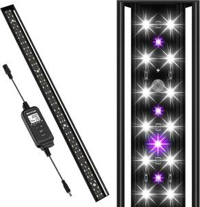 lot 211228 image: 27-INCH LED UVB Light for Reptiles, LED Reptile Light Fixture Controller with Dimming and 4 UVI Modes, 22W Aluminum UVA UVB Lamp for Turtles, Snakes, and Bearded Dragons, 6500K