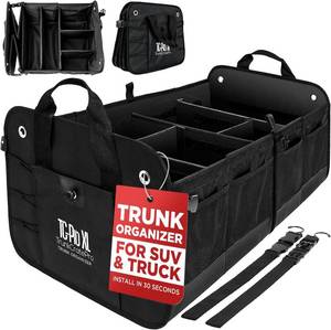lot 211232 image: TRUNKCRATEPRO XL Premium SUV, Truck, Car Trunk Organizer With Expandable Compartments - Lightweight Foldable Cargo Organizer