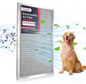 lot 211240 image: Torjim 16x24x1 MERV8 Air Filter, Washable & Reusable Electrostatic Filter, ACHVAC Furnace Filter, Permanent Filter, Breathe Fresher, Easy Install