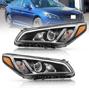 lot 311171 image: Retails for $170 2015 2016 2017 Sonata Headlights,Headlight Assembly Fit for 2015-2017 Hyundai Sonata Chrome Housing Halogen Headlamp Replacement Driver Passenger Side(Not Fit Hybird Models)
