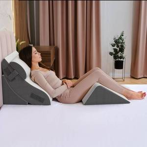 lot 311174 image: Retails for $170 Kolbs 4pcs Orthopedic Bed Wedge Pillow Set for After Surgery, Sleep Apnea Pillow  Stylish Plush Velvet Cover  Deluxe Cushion Set for Sleeping and Acid Reflux, Sleep Apnea Devices (4 Piece Wedge Set)