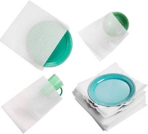 lot 311178 image: 100 Cushion Foam Pouches & Sheets, Moving Foam Wrap Pouches, Protect mug, Cup, Glasses, China, and Dishes, Packing supplies, Packing Cushioning Supplies for Moving
