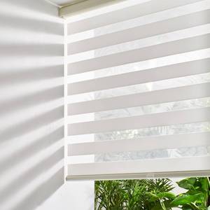 lot 411092 image: Persilux Cordless Zebra Blinds for Windows Free-Stop Roller Windows Shades (34 W X 72 H, Cream) Dual Layer Light Control for Day and Night, Light Filtering Sheer Shades for Home, Easy to Install