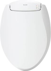 lot 411110 image: Retails for $130 Brondell L60-EW LumaWarm Heated Nightlight Elongated Toilet Seat, White