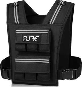 lot 411122 image: FUFF Adjustable Weighted Vest Men, 30 LB Weight Vest for Strength Trainin, Workout Vest Woman with Removable Iron Weights for Walking, Rucking, Running, Exercise