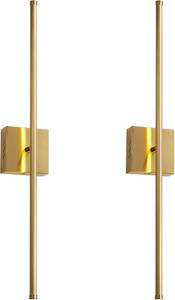lot 411124 image: KARTOOSH Hardwired Wall Sconces Set of Two Modern Wired Wall Sconce, Dimmable LED Wall Light, 350 Rotate, 3000K Warm Light Indoor Wall Lamp for Bathroom, Living Room, Brushed Brass, 27.8 Inch