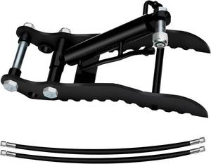 lot 411129 image: Retails for $129 DANWIWEE Hydraulic Thumb Clip For Mini Excavators Attachments, Metal Grab Clip Thumb with 2M14 Hoses for Single Hole Hydraulic Thumb Clip without L-Shaped Bracket