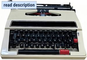 lot 111388 image: Retails for $124 Vintage Mechanical English Typewriter with Original Carrying Case - Smooth Keys for Easy Typing - Manual Typewriter Ideal for Writers, Collectors, and Office Use