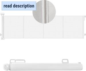 lot 311164 image: 157 Extra Wide Retractable Baby Gates, Mesh Pets Dog Gates with Support Rods for Indoor Stair, Extra Long Retractable Safety Kids Gate for Large Opening Indoor Outdoor Doorways Hallways