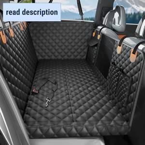 lot 311167 image: HikeSeptPals Ultra Thick Hard Bottom Dog Car Seat Cover for Back Seat, Waterproof Dog Hammock for Car with Mesh Window & Pocket, Pet Rear Seat Cover Protector Holds 400lbs for Car SUV