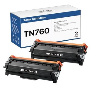 lot 44487 image: TN760 Toner Cartridges Replacement for Brother Toner TN-730TN-760 Compatible HL-L2350DW MFC-L2710DW MFC-L2750DW HL-L2395DW HL-L2370DW DCP-L2550DW HL-L2390DW (Black, 2 Pack) - Retail $25